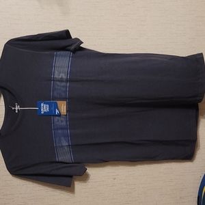 BROOKS RUNNING MEN'S DISTANCE GRAPHIC TEE: GRAY/BLUE: NWT: SZ M